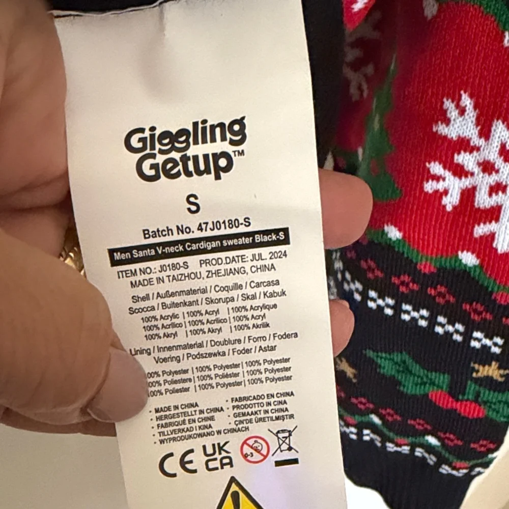 NWOT Holiday Black Cardigan with LED Lights